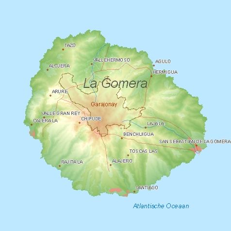 Toeristische kaart van La Gomera