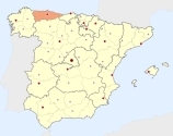 ligging van het gebied Asturië