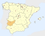 ligging van het gebied Badajoz
