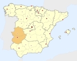 ligging van het gebied Extremadura