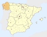 ligging van het gebied Galicië