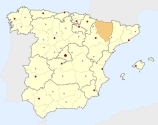ligging van het gebied Huesca