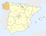 ligging van het gebied Noordwest-Spanje