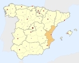 ligging van het gebied Valencia