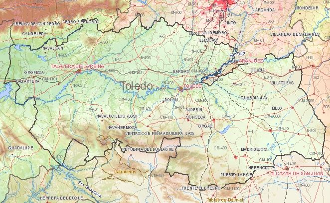 Toeristische kaart van Toledo